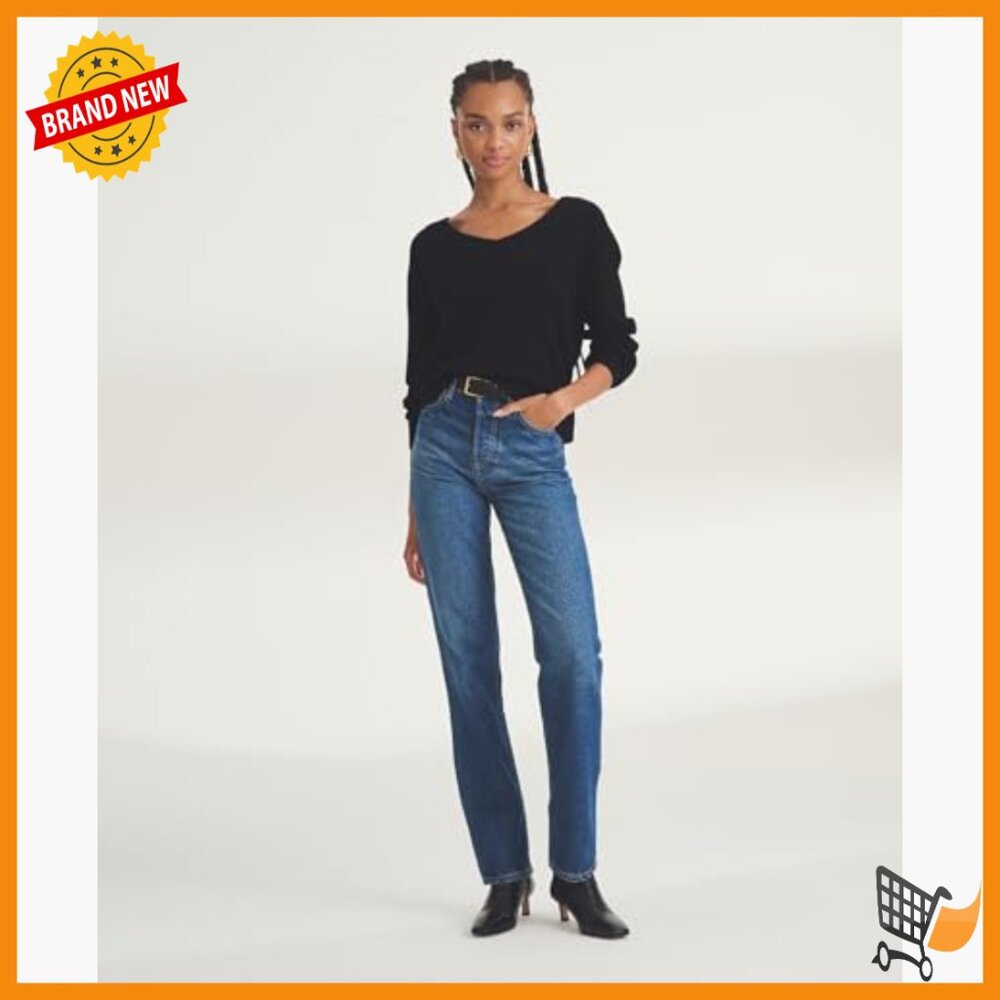 Lightweight Cashmere V-Neck Pullover Sweater Long… - image 2